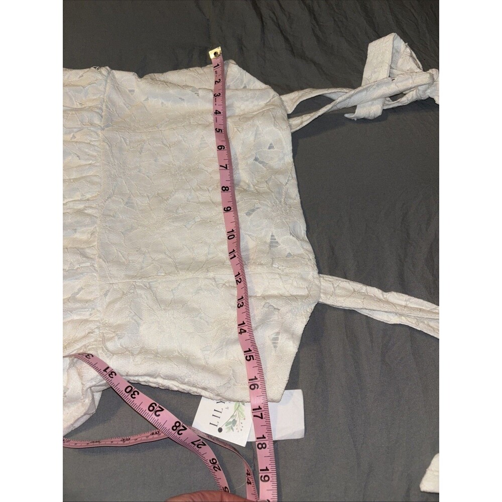 a calin flying tomato dress Size Large White Lace  New With Tags - Picture 6 of 10